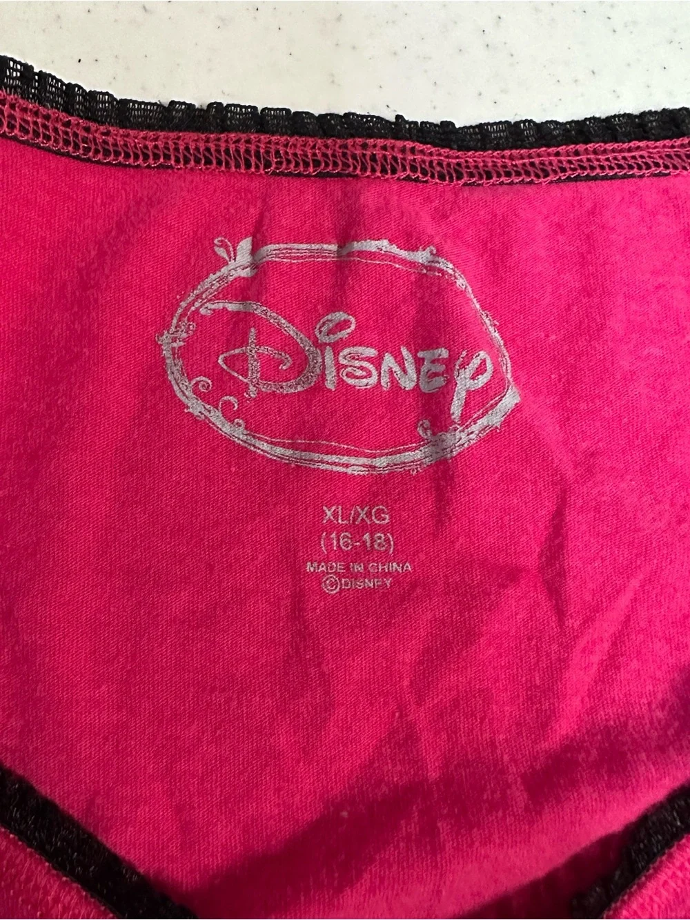 Disney Mickey Mouse 2 Piece Pajama Set XL 16-18 Pink Floral Capri Sleepwear - Picture 2 of 12
